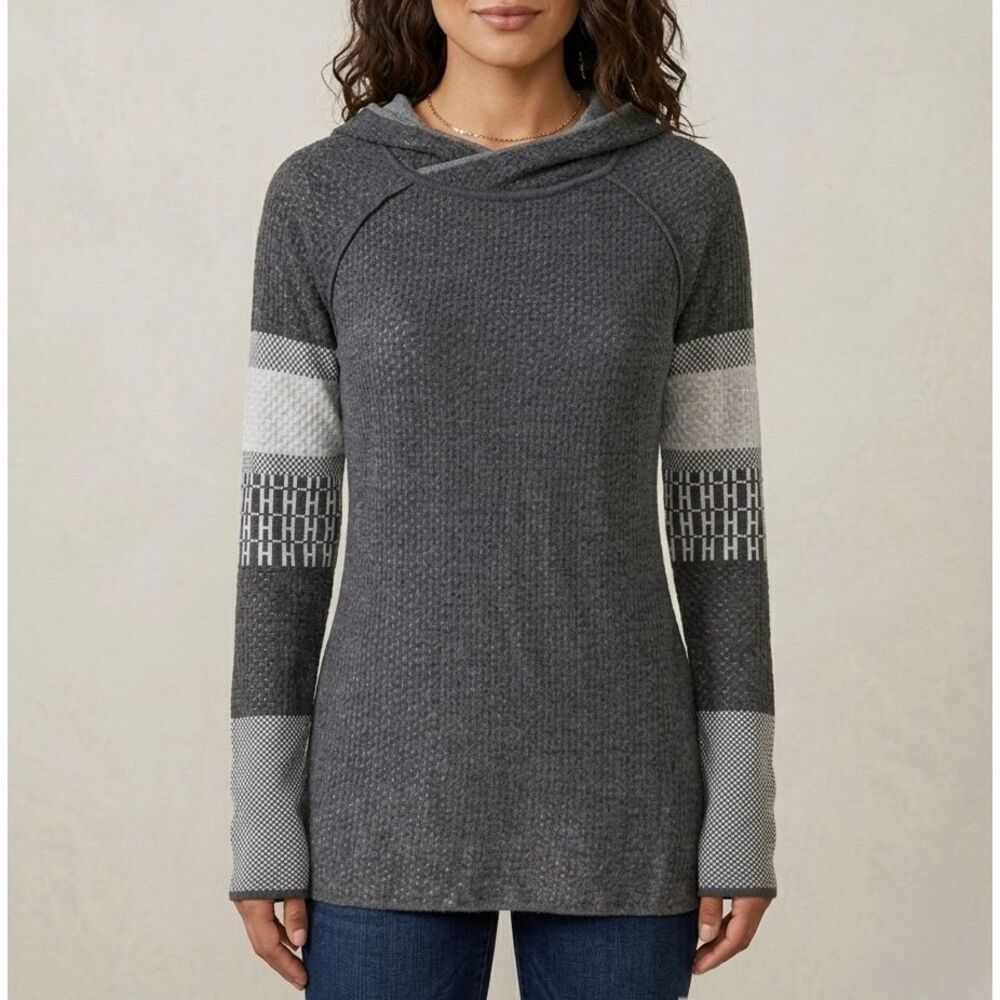 Krimson Klover Hoodie Hooded Sweater Pullover Merino Wool Grey Medium